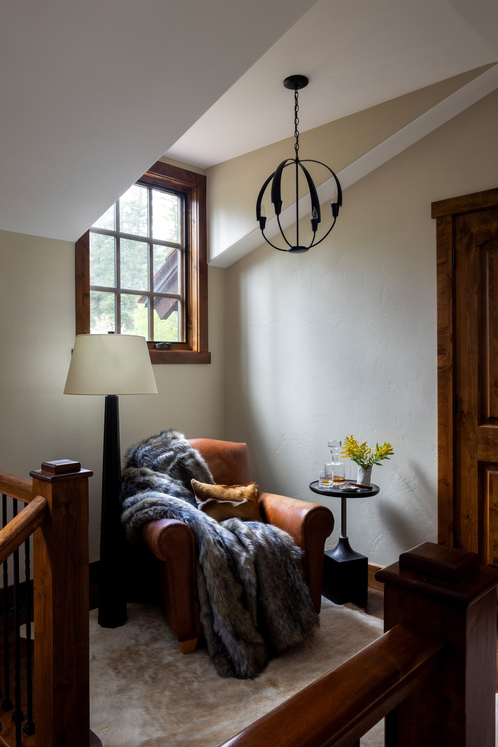 Nida Risto Interior Design in Jackson Hole designed a rustic elegance in the Cabin in the Woods Project in Jackson Wyoming.