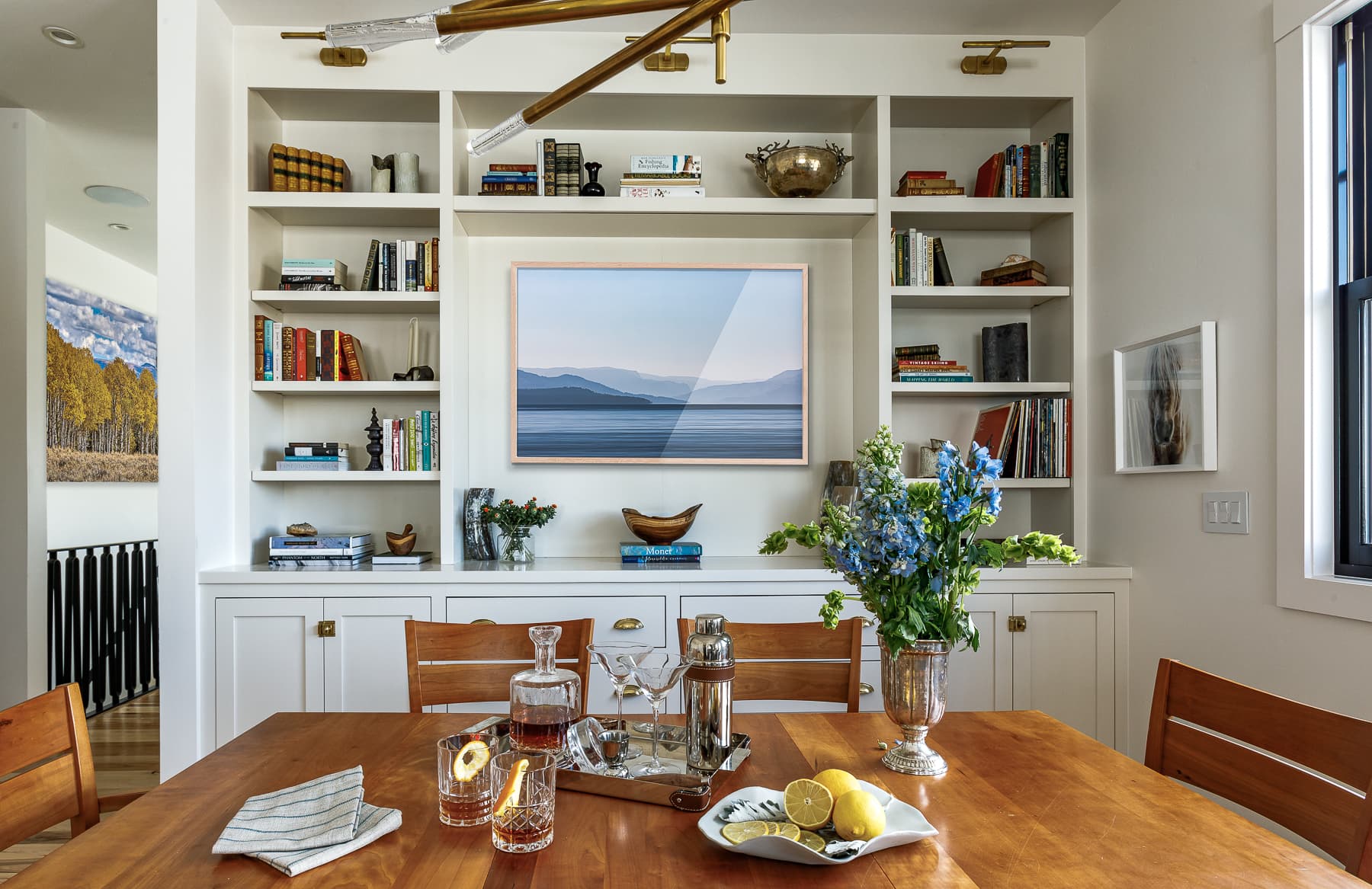 King of the Hill interior design project by Nida Risto Interiors of Jackson Wyoming features high quality materials, refined lines, and luxurious textures. 