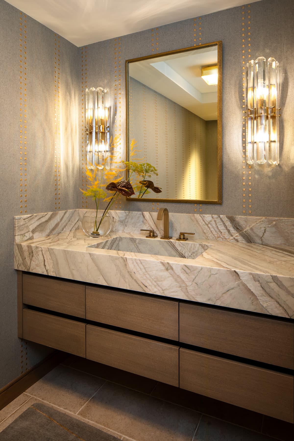 Nida Risto Interior Design in Jackson Hole designed a rustic elegance in the Slopeside Modern Project at Teton Village in Wilson, Wyoming.