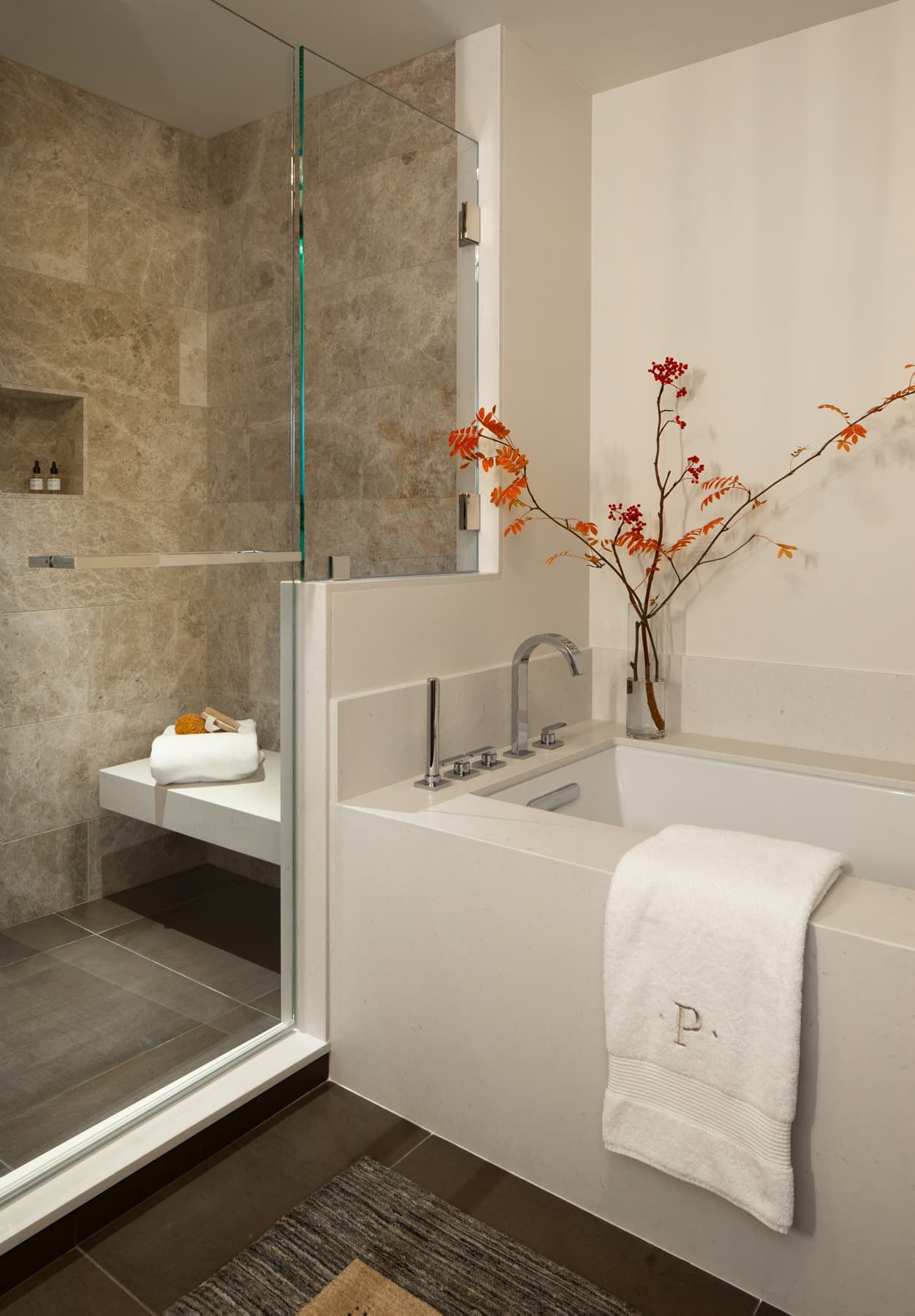 Nida Risto Interior Design in Jackson Hole designed a rustic elegance in the Slopeside Modern Project at Teton Village in Wilson, Wyoming.