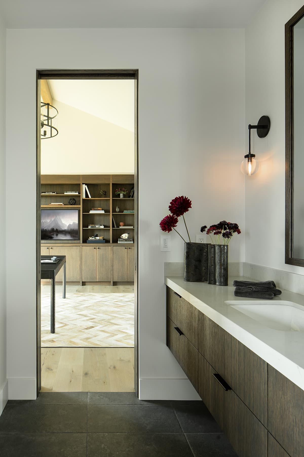 Starfall new home construction interior design project by Nida Risto Interiors in Jackson Wyoming