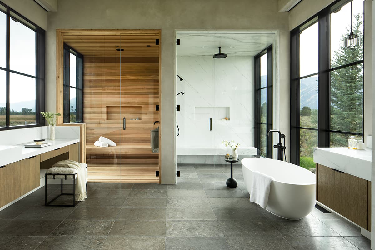 Starfall new home construction interior design project by Nida Risto Interiors in Jackson Wyoming