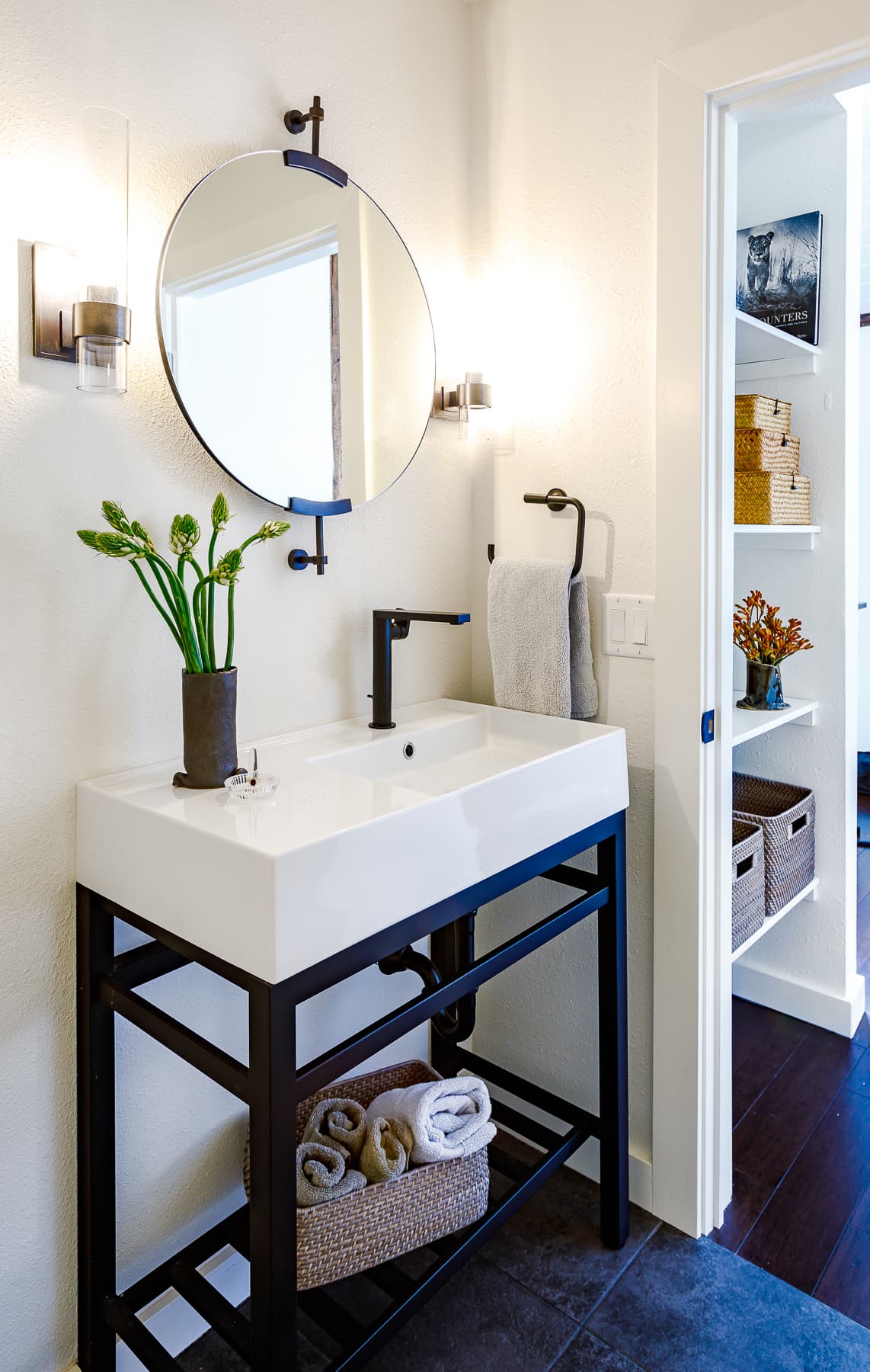 Wood and Whiskey Interior Design project in Jackson Wyoming embraces the tension of dark and light to create beautiful details in this rustic modern interior design project. 